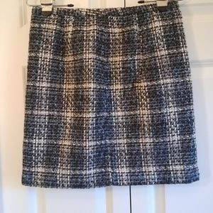 LOFT Petite tweed plaid skirt